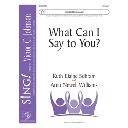 What Can I Say to You? (Virtual Learning Resource Pak) - Unison